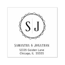 Dirección de devolución de monograma del boda | Bo