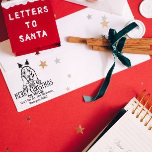 Sello De Caucho Dirección de devolución de Navidades de perro