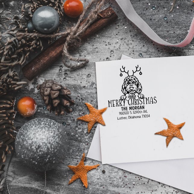 Sello De Caucho Dirección de devolución de Navidades de perro (Subido por el creador)