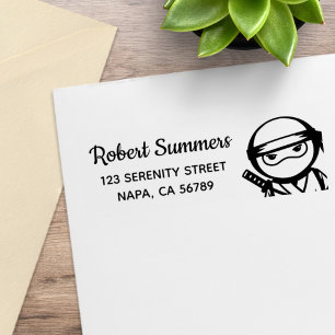 Sello De Caucho Dirección de devolución de Ninja que espía