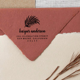 Sello De Caucho Dirección de devolución de nombre de caligrafía de