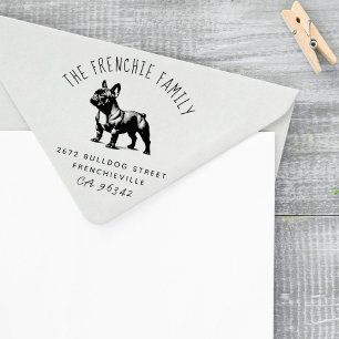 Sello De Caucho Dirección de devolución de nombre de familia de Bu