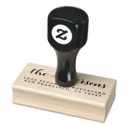 Sello De Caucho Dirección de devolución de nombre de familia de ca