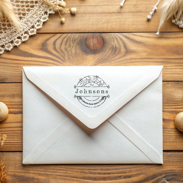 Sello De Caucho Dirección de devolución de nombre de familia de fl (Subido por el creador)