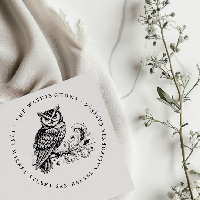 Sello De Caucho Dirección de devolución de nombre de familia de le (Subido por el creador)