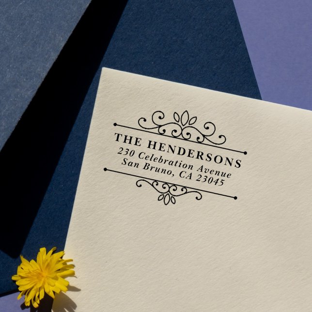 Sello De Caucho Dirección de devolución de nombre de familia de ma (Subido por el creador)