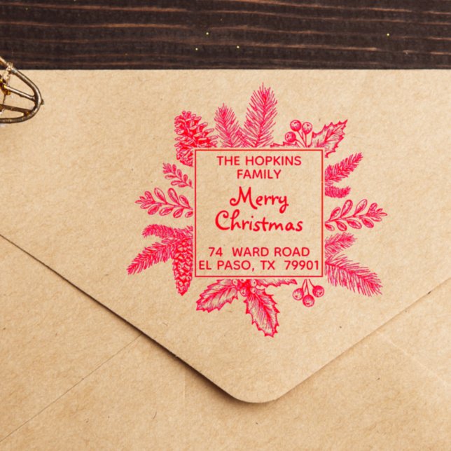 Sello De Caucho Dirección de devolución de nombre de familia de na (Subido por el creador)