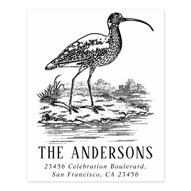 Sello De Caucho Dirección de devolución de nombre de familia de Pe (Impresión)