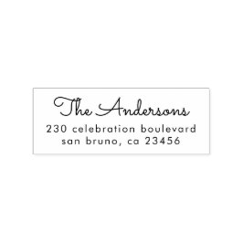 Sello De Caucho Dirección de devolución de nombre de familia de Pe