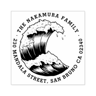 Sello De Caucho Dirección de devolución de nombre de familia de re