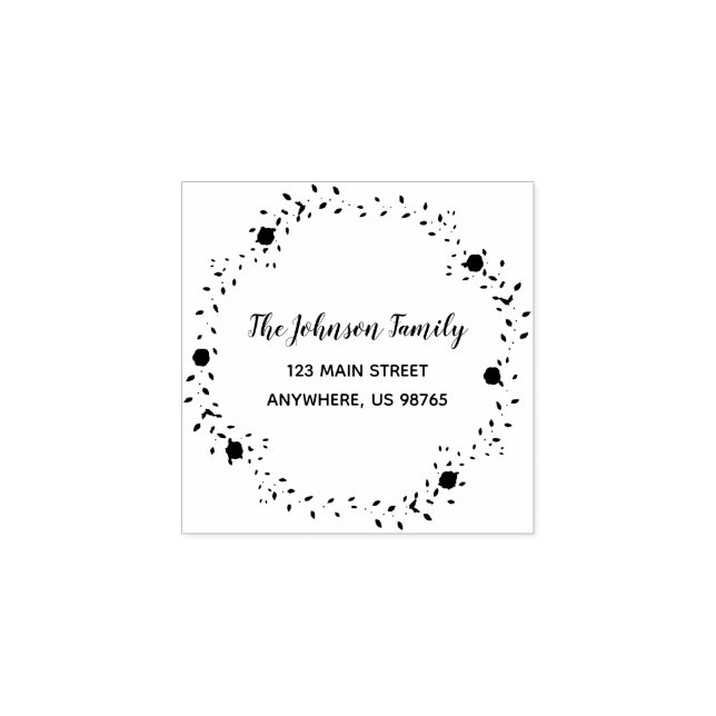 Sello De Caucho Dirección de devolución de nombre de familia de sc (Impresión)