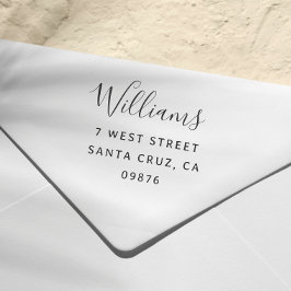 Sello De Caucho Dirección de devolución de nombre de familia de sc