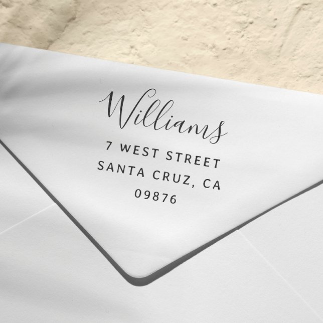 Sello De Caucho Dirección de devolución de nombre de familia de sc (Rubber Stamp Mock-up)