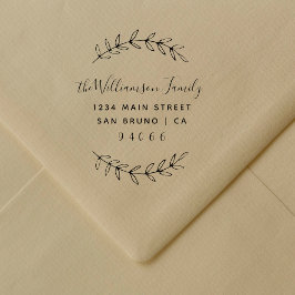 Sello De Caucho Dirección de devolución de nombre de familia de sc