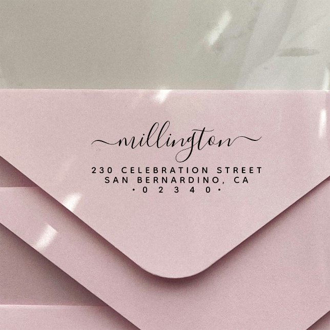 Sello De Caucho Dirección de devolución de nombre de familia escri (Subido por el creador)