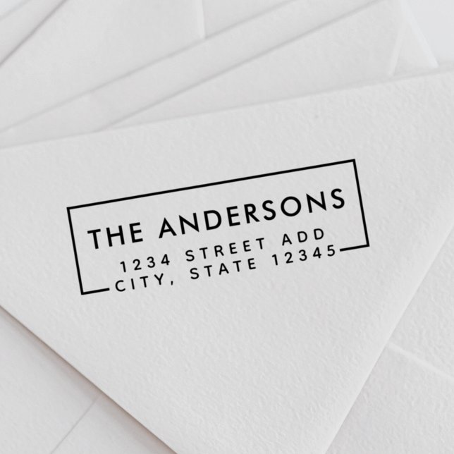 Sello De Caucho Dirección de devolución de nombre de familia mínim (Subido por el creador)