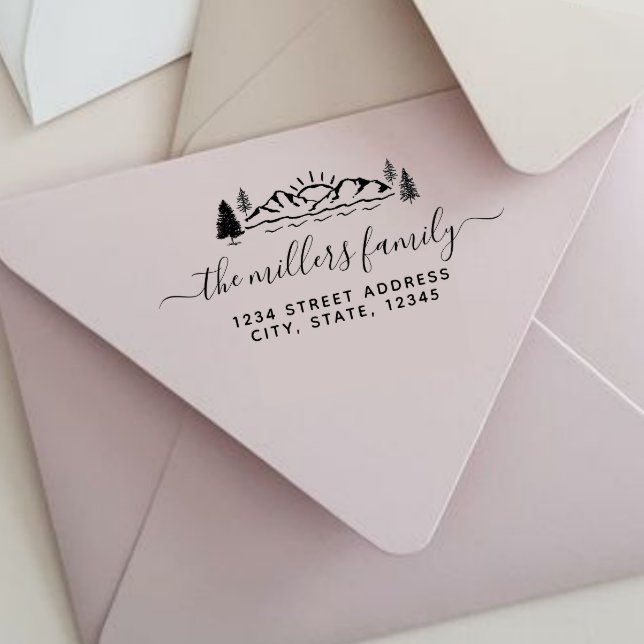 Sello De Caucho Dirección de devolución de nombre de familia Monta (Subido por el creador)