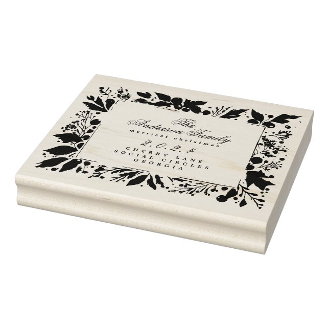 Sello De Caucho Dirección de devolución de nombre de familia Wreat (Sello)