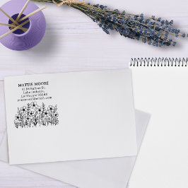 Sello De Caucho Dirección de devolución de nombre personalizada de