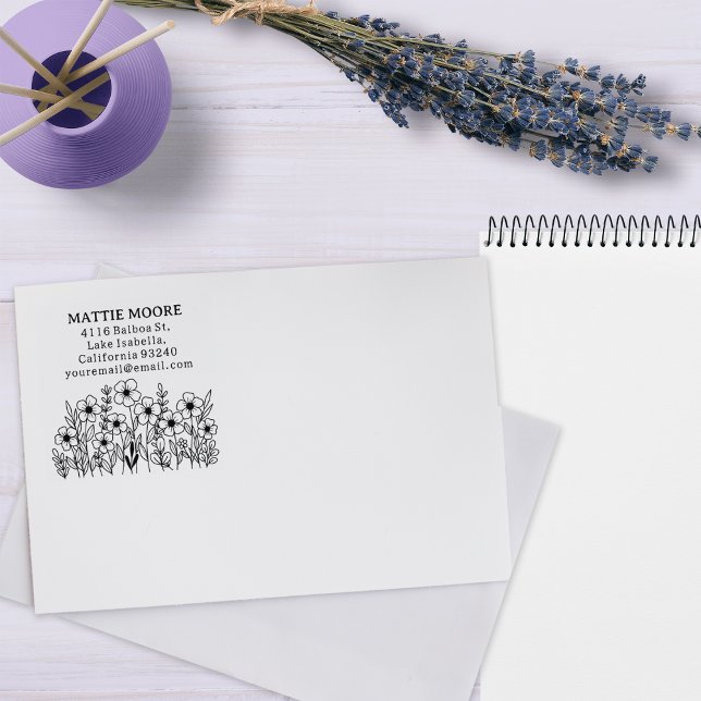 Sello De Caucho Dirección de devolución de nombre personalizada de (Subido por el creador)