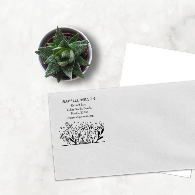 Sello De Caucho Dirección de devolución de nombre personalizada fl (Subido por el creador)