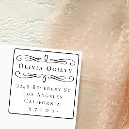 Sello De Caucho Dirección de devolución de nombre personalizado de