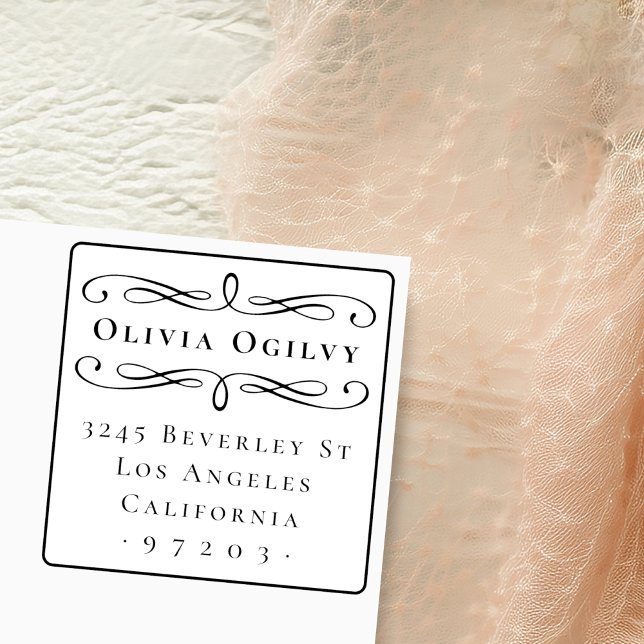 Sello De Caucho Dirección de devolución de nombre personalizado de (Subido por el creador)