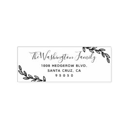 Sello De Caucho Dirección de devolución de nombres de familia de p