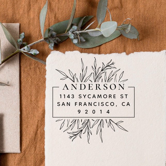 Sello De Caucho Dirección de devolución de nombres de hojas de pra (Subido por el creador)