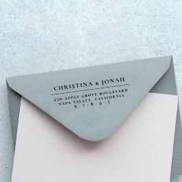 Sello De Caucho Dirección de devolución de nombres de pareja de ti