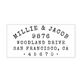 Sello De Caucho Dirección de devolución de nombres de tipografía r