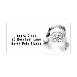 Sello De Caucho Dirección de devolución de Papá Noel Polo Norte