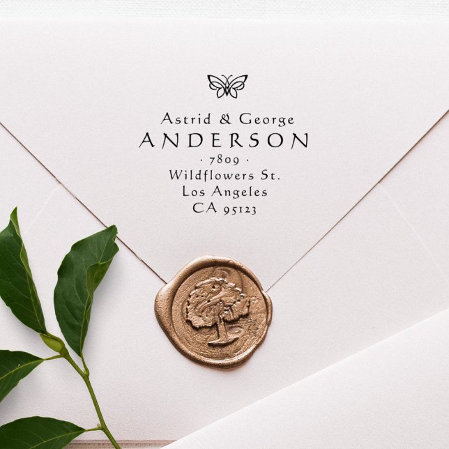 Sello De Caucho Dirección de devolución de pareja casada con flora (Subido por el creador)