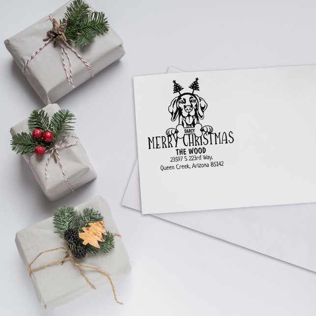 Sello De Caucho Dirección de devolución de perro de Vizsla (Subido por el creador)