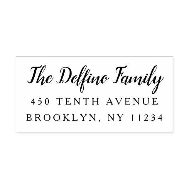 Sello De Caucho Dirección de devolución de Personalizado de madera (Impresión)