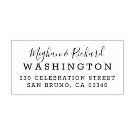 Sello De Caucho Dirección de devolución de personalizado de novia 