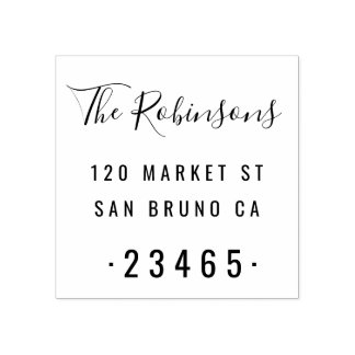 Sello De Caucho Dirección de devolución de Personalizado de script