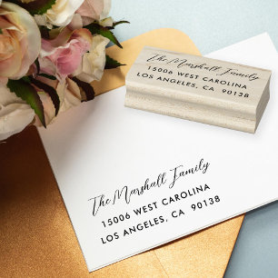 Sello De Caucho Dirección de devolución de Personalizado de script