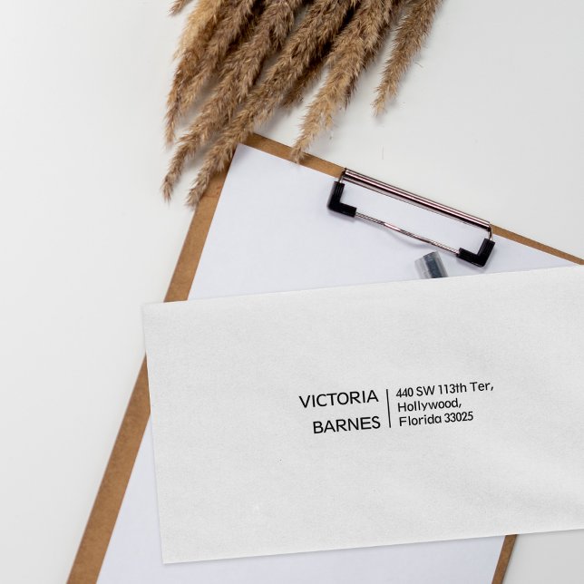 Sello De Caucho Dirección de devolución de Personalizado simple (Subido por el creador)