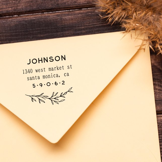 Sello De Caucho Dirección de devolución de Personalizados de hojas (Subido por el creador)