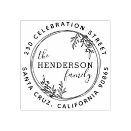 Sello De Caucho Dirección de devolución de redondeo de la corona b