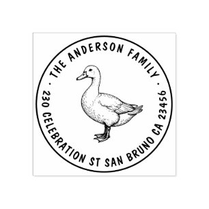 Sello De Caucho Dirección de devolución de redondeo de nombre de f