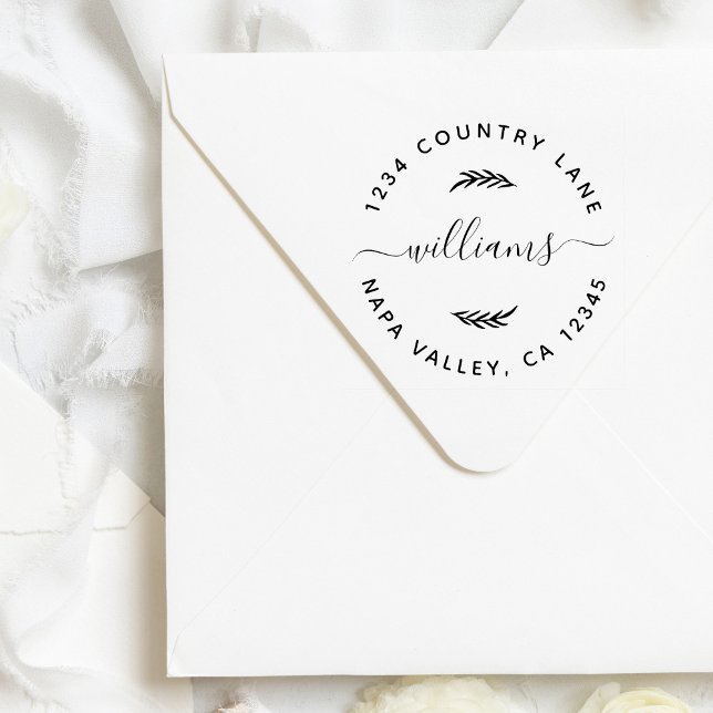 Sello De Caucho Dirección de devolución de redondeo de nombre de f (Subido por el creador)