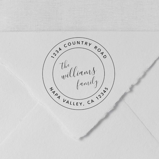 Sello De Caucho Dirección de devolución de redondeo de nombre de f (Subido por el creador)