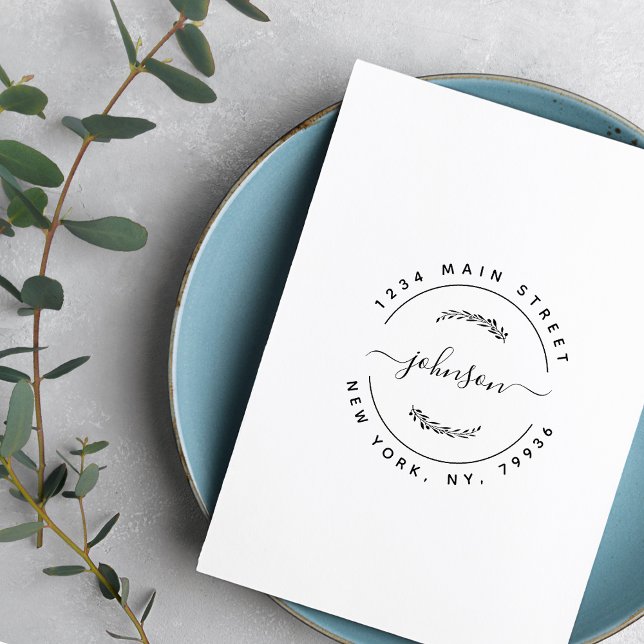 Sello De Caucho Dirección de devolución de redondeo de nombre de f (Subido por el creador)