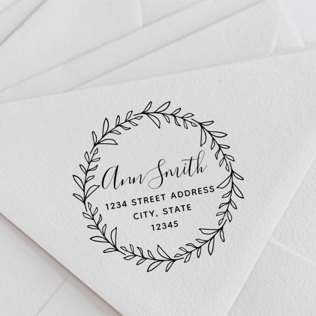 Sello De Caucho Dirección de devolución de redondeo del nombre de  (Subido por el creador)