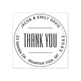 Sello De Caucho Dirección de devolución de redondeo simple y moder