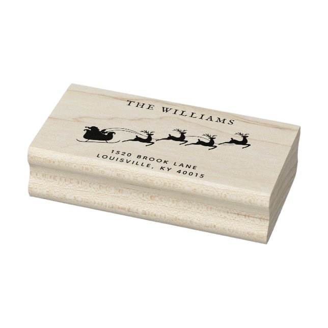 Sello De Caucho Dirección de devolución de renos Santa Reindeer de (Sello)