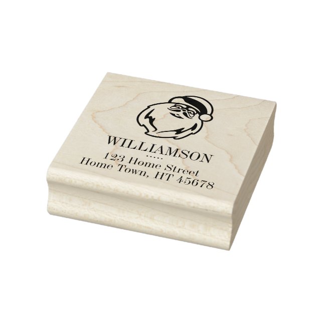 Sello De Caucho Dirección de devolución de Santa Square (Sello)