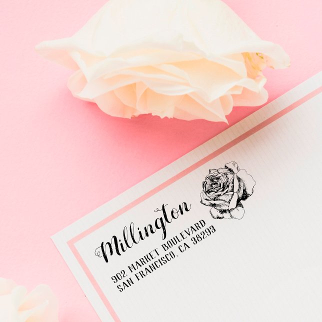 Sello De Caucho Dirección de devolución de script de nombre de fam (Subido por el creador)